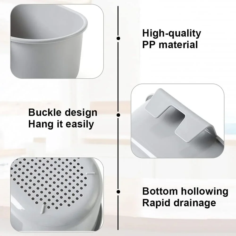 Kitchen Sink Drain Strainer Basket Compost Corner Sink Swan Strainer Basket Hang - Picture 5 of 6